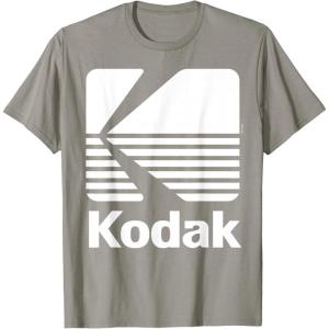 image80s Vintage Kodak Logo  White TShirtSlate Grey