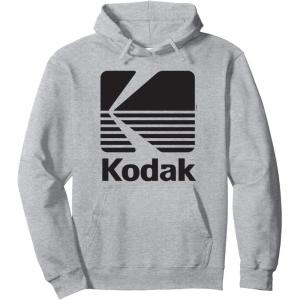 image80s Vintage Kodak Logo Pullover HoodieHeather Grey