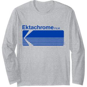 imageEktachrome Film Vintage Logo Long Sleeve TShirtHeather Grey