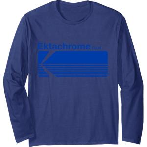 imageEktachrome Film Vintage Logo Long Sleeve TShirtNavy Blue