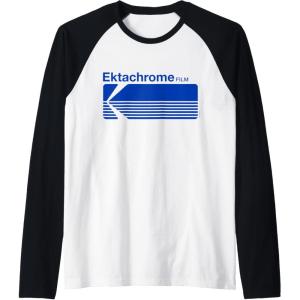 imageEktachrome Film Vintage Logo Raglan Baseball TeeBlackWhite