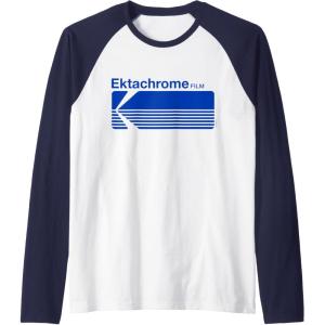 imageEktachrome Film Vintage Logo Raglan Baseball TeeNavy BlueWhite