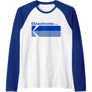 imageEktachrome Film Vintage Logo Raglan Baseball TeeRoyal BlueWhite