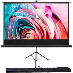 imageKODAK 100 Projection Screen  Portable Lightweight White 169 Projector Screen Adjustable Tripod Stand ampamp Storage Carry Bag  Adjustable Height ampamp Easy Assembly for Home Office School ampamp Church