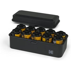 imageKODAK 120135 Film Case  for 8 Rolls of 120 Films  10 Rolls of 35mm Films  Retro Steel Case to Sort ampamp Safeguard Film Black Film is not IncludedBlack