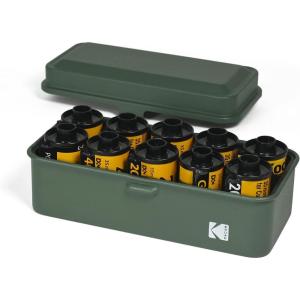imageKODAK 120135 Film Case  for 8 Rolls of 120 Films  10 Rolls of 35mm Films  Retro Steel Case to Sort ampamp Safeguard Film Olive Retro