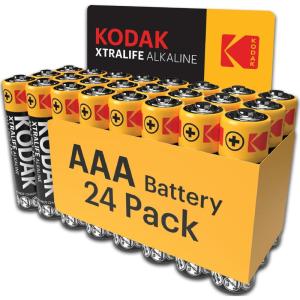 imageKODAK AAA Batteries 60 Pack  with 10 Years Shelf Life Long Lasting Alkaline Batteries AAA Size Pack 15V Mignon LR03 MN1500 AM3 Triple A Batteries24 Count Pack of 1
