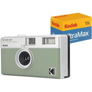 imageKODAK EKTAR H35 Half Frame Film Camera 35mm Reusable FocusFree Lightweight EasytoUse Black Film ampamp AAA Battery are not IncludedSage