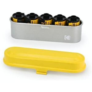 imageKODAK Film Case  for 5 Rolls of 35mm Films  Compact Retro Steel Case to Sort and Safeguard Film Rolls Blue Film is not Included