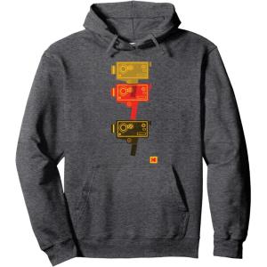 imageKODAK M7 Movie Camera Art Pullover HoodieDark Heather Grey