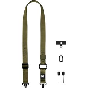 imageKODAK MultiPurpose Camera Strap Khaki  QuickDetach System Lightweight Durable Metal Swivels Multiple Usages SLR Cameras Compact Cameras Smart PhonesOlive