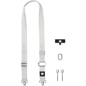 imageKODAK MultiPurpose Camera Strap Khaki  QuickDetach System Lightweight Durable Metal Swivels Multiple Usages SLR Cameras Compact Cameras Smart PhonesSilver