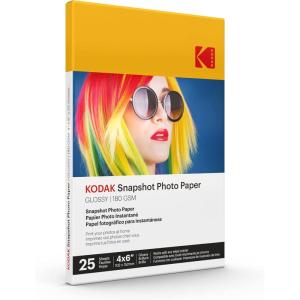imageKODAK Photo Paper Gloss 4 X 6 SNAPSHOT 50 count 48lb180 gm 285MIL 41304 THIS PRODUCT IS NOT COMPATIBLE WITH THE KODAK DOCK PRINTERquot4 X 6