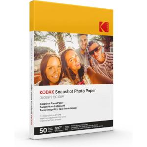 imageKODAK Photo Paper Gloss 4 X 6 SNAPSHOT 50 count 48lb180 gm 285MIL 41304 THIS PRODUCT IS NOT COMPATIBLE WITH THE KODAK DOCK PRINTERquot5 X 7