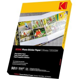 imageKODAK Photo Sticker Paper Glossy 85x11 50 Count 120gsm