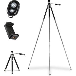 imageKODAK PhotoGear 42 Tripod  8Section Aluminum Stainless Steel Tripod wBluetooth Remote Telescoping LegLock Height Adjustment 360 Ball Head Rubber Feet Smartphone Adapter EGuide ampamp Carry Case