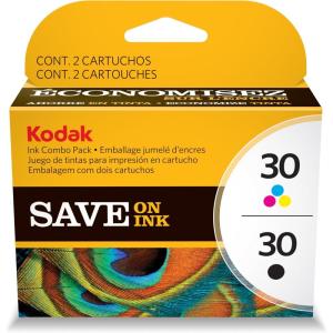 imageKodak 30B30C Combo Ink Cartridge  BlackColor  1 Year Limited Warranty