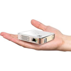 imageKodak Ultra Mini Portable Projector  HD 1080p support LED DLP Rechargeable Pico Projector  100quot Display Builtin Speaker  HDMI USB and Micro SD  Compatible with iPhone iPad Android PhonesSilver