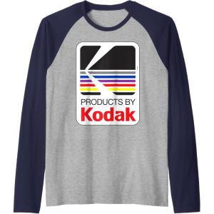 imageProducts By Kodak Vintage Logo Raglan Baseball TeeNavy BlueAthletic Heather