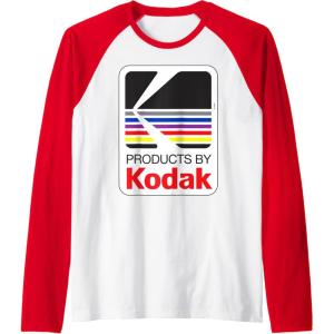 imageProducts By Kodak Vintage Logo Raglan Baseball TeeRedWhite