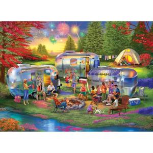 imageRoseArt  Kodak Premium  50s Diner  1000 Piece Jigsaw Puzzle for AdultsShiny Happy Campers