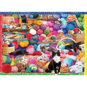 imageRoseArt  Kodak Premium  Ariel View of Manhattan New York City  1500 Piece Jigsaw Puzzle for AdultsCats and Yarn