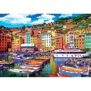 imageRoseArt  Kodak Premium  Bright Lights Big City  1500 Piece Jigsaw Puzzle for AdultsOld Town Harbor of Camogli  Genoa  Italy