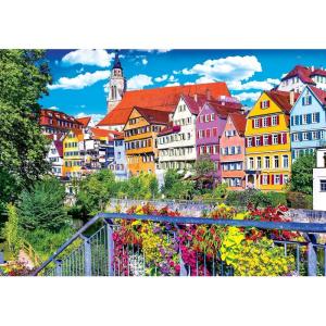 imageRoseArt  Kodak Premium  Cinque Terre Riomaggiore Village Italy  1500 Piece Jigsaw Puzzle for AdultsFloral Colorful Town