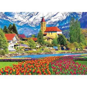 imageRoseArt  Kodak Premium  Hunsett Mill and The River Ant Norfolk England  1000 Piece Jigsaw Puzzle for AdultsBrienz Town and Flowers