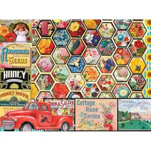imageRoseArt  Kodak Premium  Love is Everywhere  1000 Piece Jigsaw Puzzle for AdultsHoneycomb Flowers and Seeds
