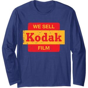imageVintage We Sell Kodak Film Retail sign design Long Sleeve TShirtNavy Blue