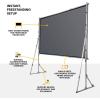 imageKODAK 120 Dual Projector Screen wStand  Fast Fold Gray Front ampamp Rear Projection Backdrop for Outdoor ampamp Indoor Movies with Tripod Outdoor Stability Kit ampamp Black Storage Carry Case