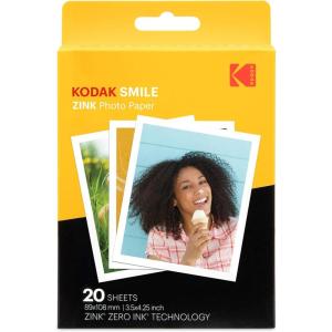 imageKodak 35x425 inch Premium Zink Print Photo Paper 40 Sheets Compatible with Kodak Smile Classic Instant Camera20 Count Pack of 1