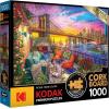 imageRoseArt  Kodak Premium Cork  Covered Bridge  1000 Piece Jigsaw Puzzle for AdultsManhattan Balcony Sunset