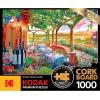 imageRoseArt  Kodak Premium Cork  Covered Bridge  1000 Piece Jigsaw Puzzle for AdultsWine Country