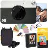 imageKodak Printomatic Instant Camera Bundle Blue Zink Paper 20 Sheets  Case  Photo Album  Hanging FramesBlack