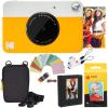 imageKodak Printomatic Instant Camera Bundle Blue Zink Paper 20 Sheets  Case  Photo Album  Hanging FramesYellow