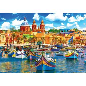 imageKodak 1500 Piece  Traditional Boats in The Mediterranean Fishing