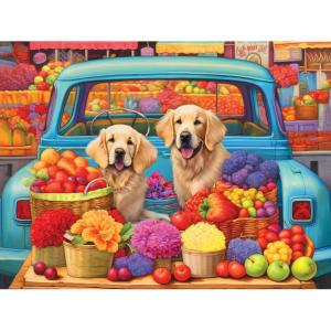 imageRoseArt  Kodak Premium  Puppies on a Picnic  350 Piece Jigsaw Puzzle for AdultsPickup Pups