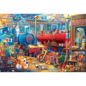 imageRoseArt  Kodak Premium Collector  Little Italian Curiosity Shop  2000 Piece Jigsaw Puzzle for AdultsTrain Station