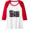 imageKODAK INSTAMATIC Camera Design Raglan Baseball TeeRedWhite