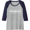 imageKodachrome Logo  White Raglan Baseball TeeNavy BlueAthletic Heather