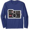imageKODAK INSTAMATIC Camera Design Long Sleeve TShirtNavy Blue