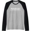 imageKodachrome Logo  White Raglan Baseball TeeBlackAthletic Heather