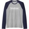 imageKodachrome Logo  White Raglan Baseball TeeNavy BlueAthletic Heather