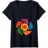 imageWomens KODAK Aperture Design VNeck TShirtBlack