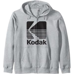 image80s Vintage Kodak Logo Zip HoodieHeather Grey
