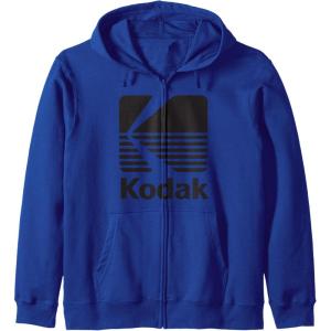 image80s Vintage Kodak Logo Zip HoodieRoyal Blue