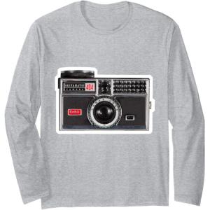 imageKODAK INSTAMATIC Camera Design Long Sleeve TShirtHeather Grey