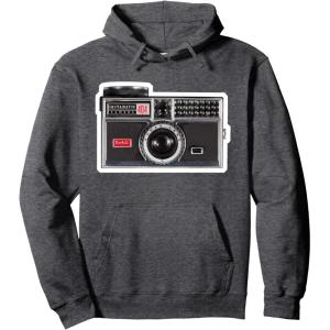 imageKODAK INSTAMATIC Camera Design Pullover HoodieDark Heather Grey